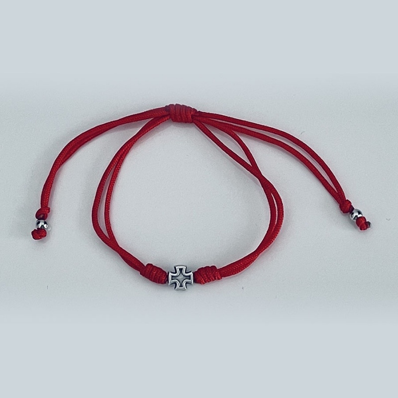 cross_clear_bracelet_two_strings_red_thread-ccb14-x