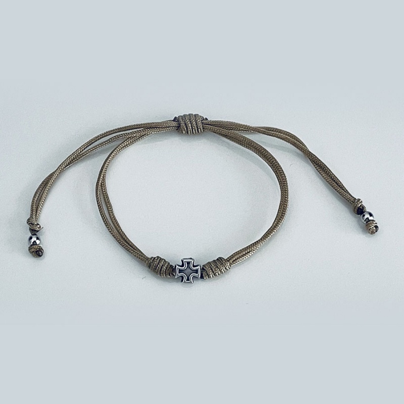 cross_clear_bracelet_two_strings_tan_thread-ccb5-x