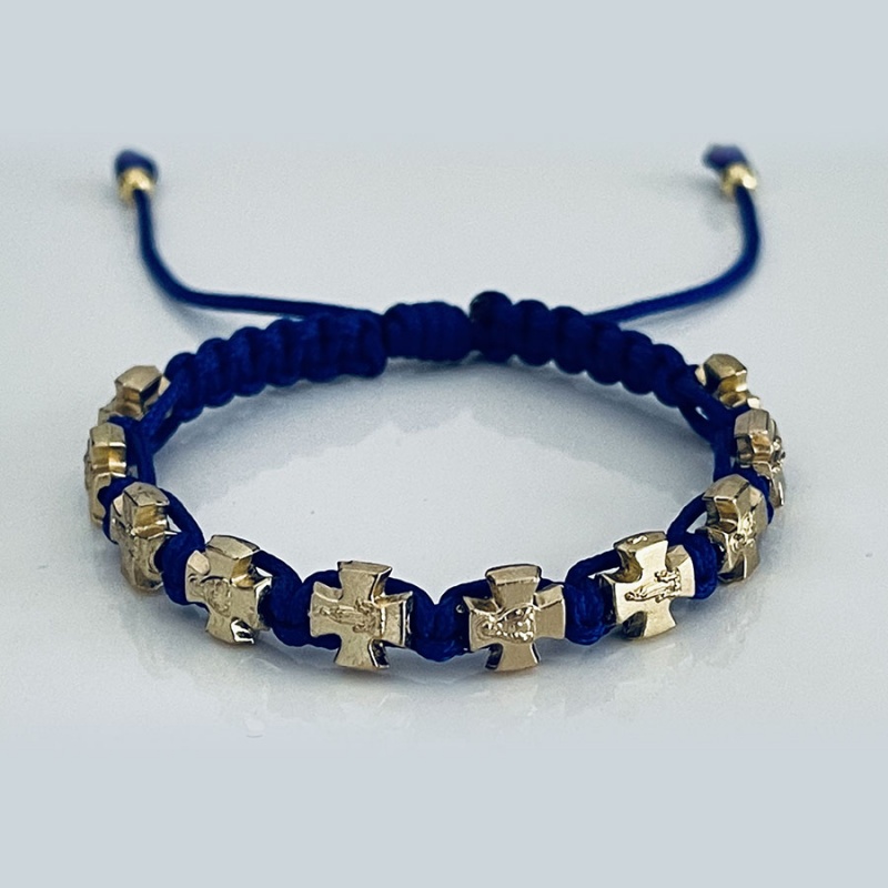 cross_icon_gold_bracelet_royal_blue_thread-cigb10-x
