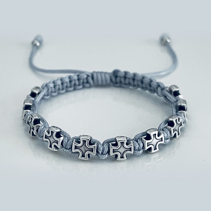 cross_silver_clear_bracelet_grey_thread-cscb3-x