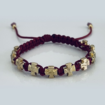 cross_icon_gold_bracelet_maroon_thread-cigb19-x