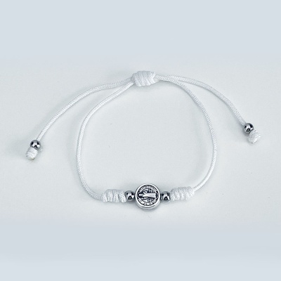 st_benedict_silver_one_string_bracelet_white_thread-sbsob7-x