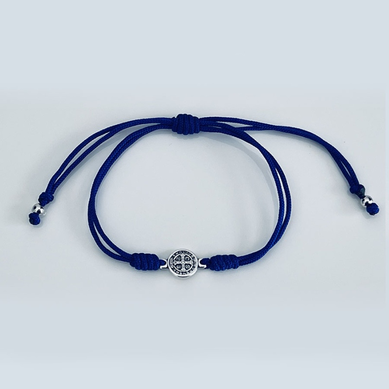st__benedict_silver_string_bracelet_navy_blue_thread-sbsbs8-x