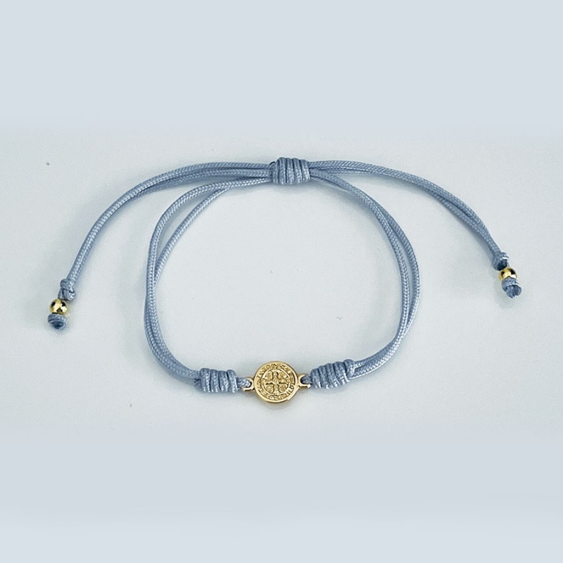 st_benedict_gold_string_bracelet_grey_thread-sbgsb3-x