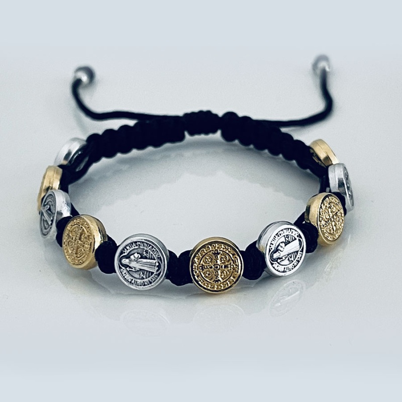 st_benedict_mix_bracelet_black_thread-sbmb1-x