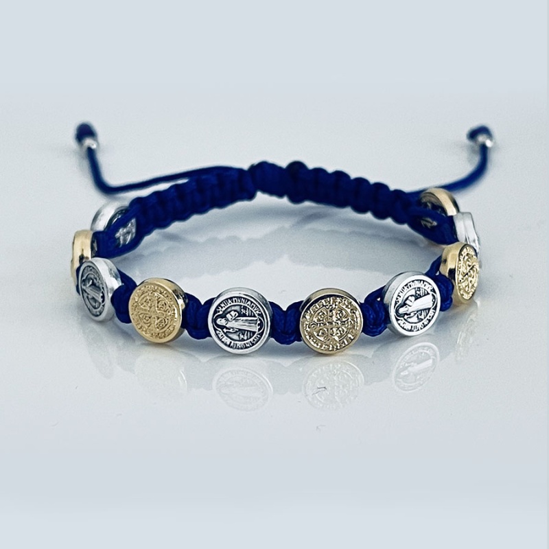 st_benedict_mix_bracelet_royal_blue_thread-sbmb10-x
