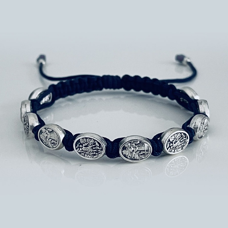st_michael_bracelet_navy_blue_thread-smb8-x
