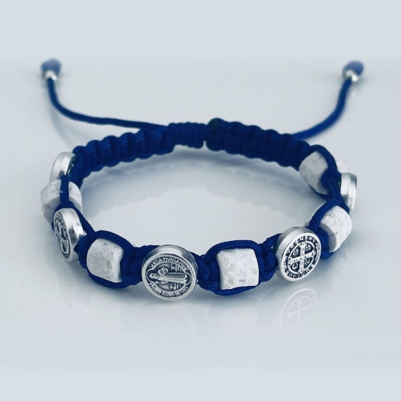stone_st_benedict_silver_bracelet_royal_blue_thread-ssbsb10-x
